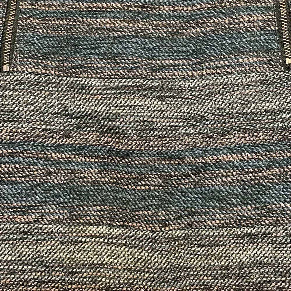 ✨Ann Taylor Loft Blue, Cream & Tan Tweed Mini Skirt - Picture 2 of 8